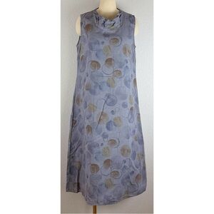 CLICK by Color Me Cotton 100% Linen Sleeveless with Pockets Dress, size Large